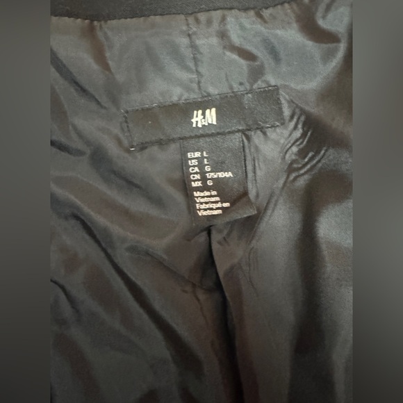 H&M Black Open Front Jacket Size Large - Picture 7 of 12